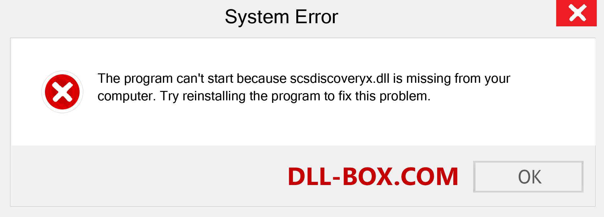  scsdiscoveryx.dll file is missing?. Download for Windows 7, 8, 10 - Fix  scsdiscoveryx dll Missing Error on Windows, photos, images