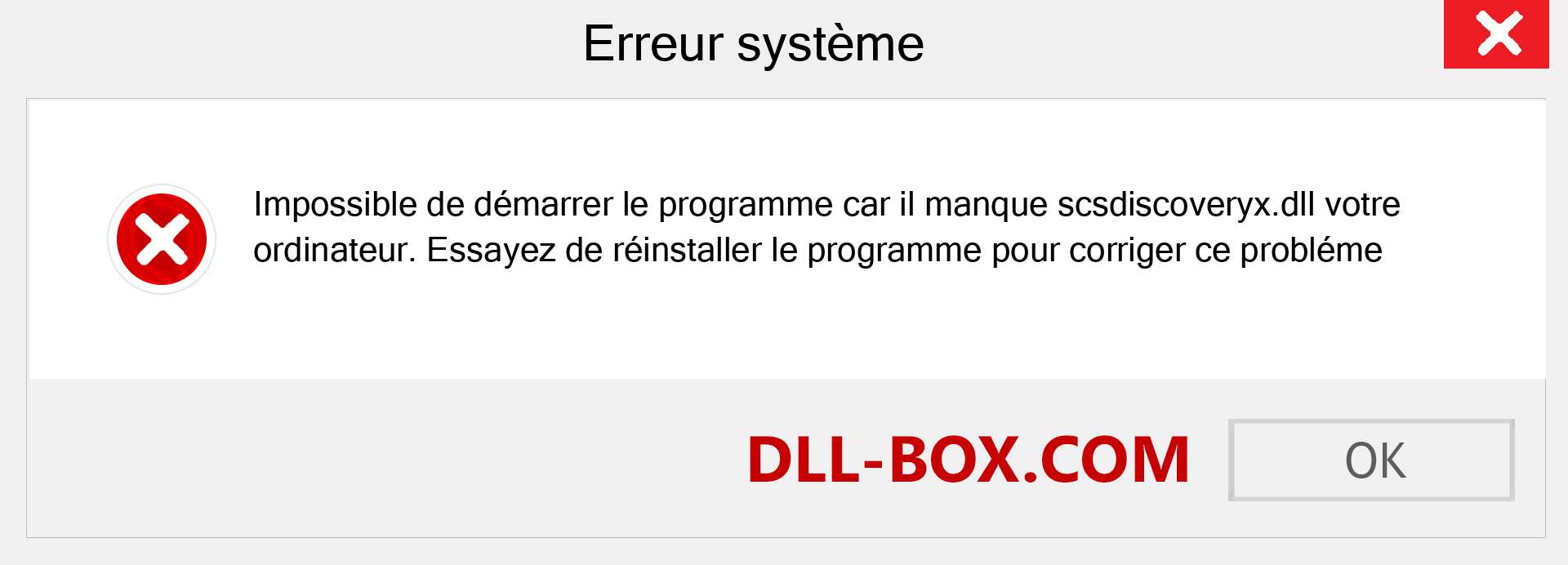 Le fichier scsdiscoveryx.dll est manquant ?. Télécharger pour Windows 7, 8, 10 - Correction de l'erreur manquante scsdiscoveryx dll sur Windows, photos, images